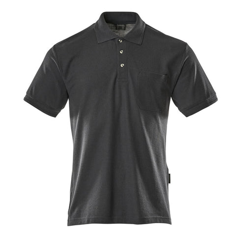 Mascot Crossover Borneo Polo Shirt With Chest Pocket - Dark Navy