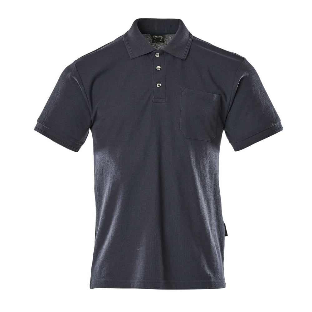 Mascot Crossover Borneo Polo Shirt With Chest Pocket - Navy