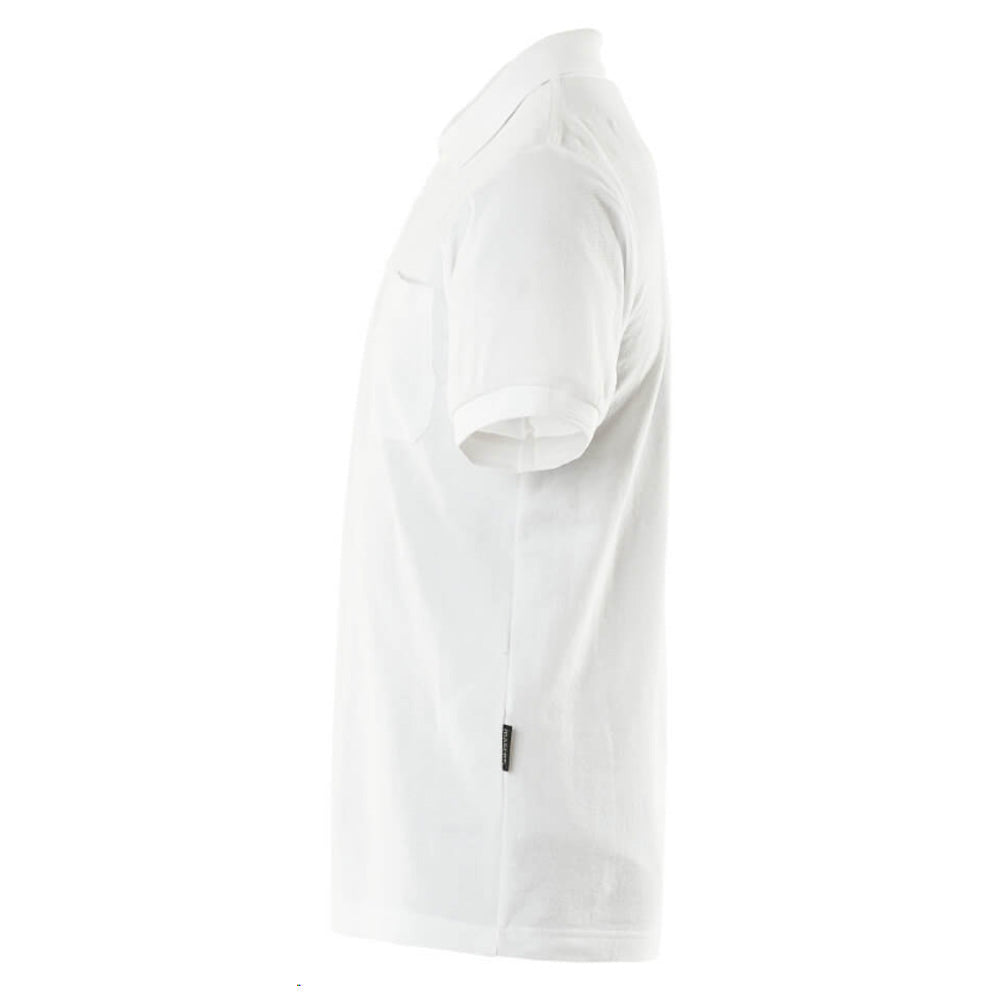 Mascot Crossover Borneo Polo Shirt With Chest Pocket - White