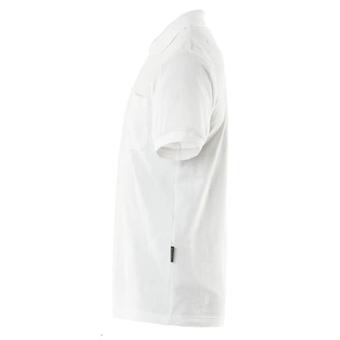 Mascot Crossover Borneo Polo Shirt With Chest Pocket - White