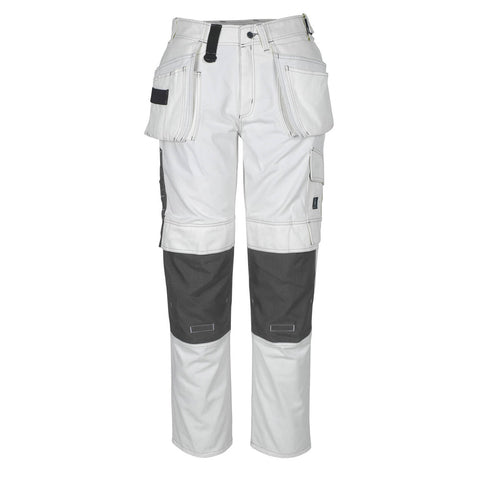 Mascot Hardwear 06131 Trousers With Kneepad Pockets And Holster Pockets White