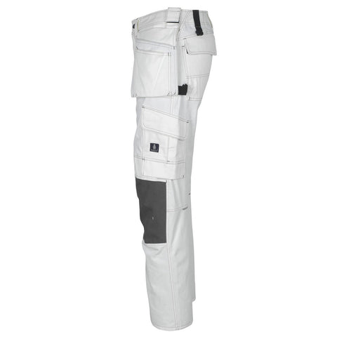 Mascot Hardwear 06131 Trousers With Kneepad Pockets And Holster Pockets White