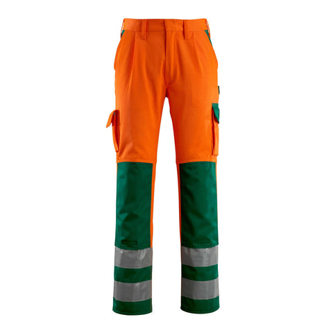 Mascot Olinda Safe Complete 07179 Trousers With Kneepad Pockets Orange Green