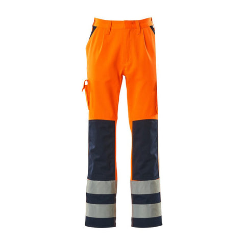Mascot Olinda Safe Complete 07179 Trousers With Kneepad Pockets Orange Navy