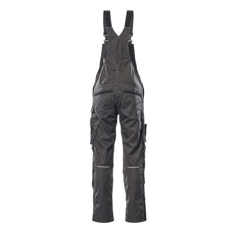 Mascot Safe Unique Augsburg Bib & Brace With Kneepad Pockets - Dark Anthracite/black