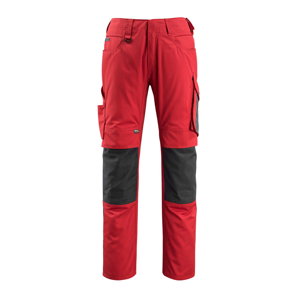 Mascot Unique 12679 Trousers With Kneepad Pockets Red Black