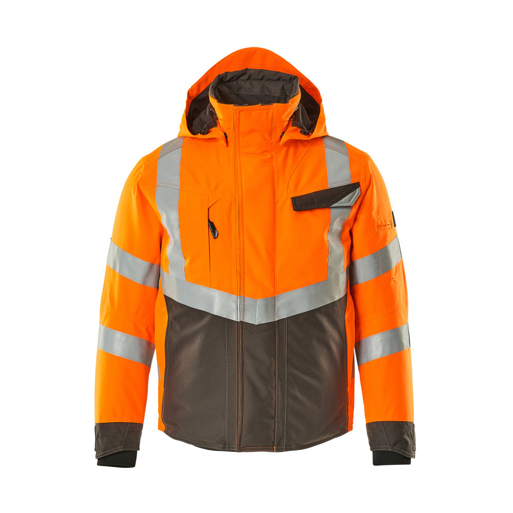 Mascot Hastings Safe Supreme 15535 Winter Jacket Waterproof Orange Dark Anthracite - Class 3