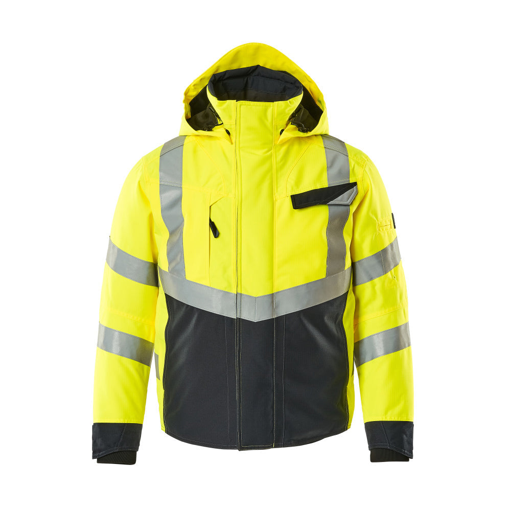 Mascot Hastings Safe Supreme 15535 Winter Jacket Waterproof Yellow Dark Navy - Class 3