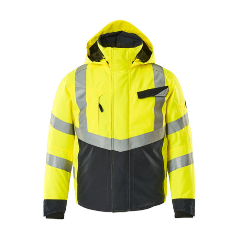 Mascot Hastings Safe Supreme 15535 Winter Jacket Waterproof Yellow Dark Navy - Class 3