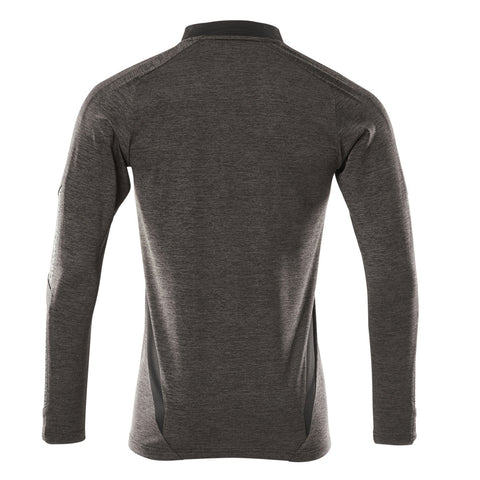 Mascot Accelerate 18081 Polo Shirt Long-sleeved Dark Anthracite Flecked Black
