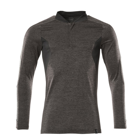 Mascot Accelerate 18081 Polo Shirt Long-sleeved Dark Anthracite Flecked Black