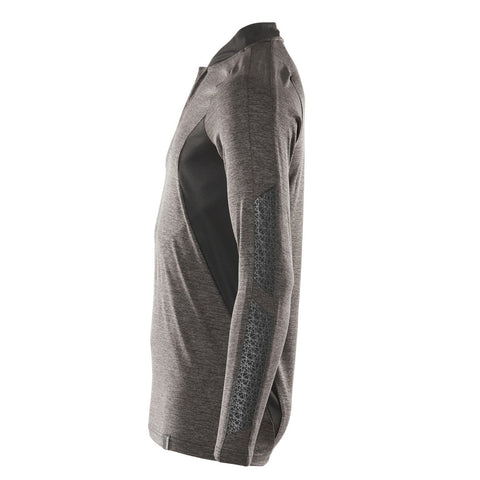 Mascot Accelerate 18081 Polo Shirt Long-sleeved Dark Anthracite Flecked Black