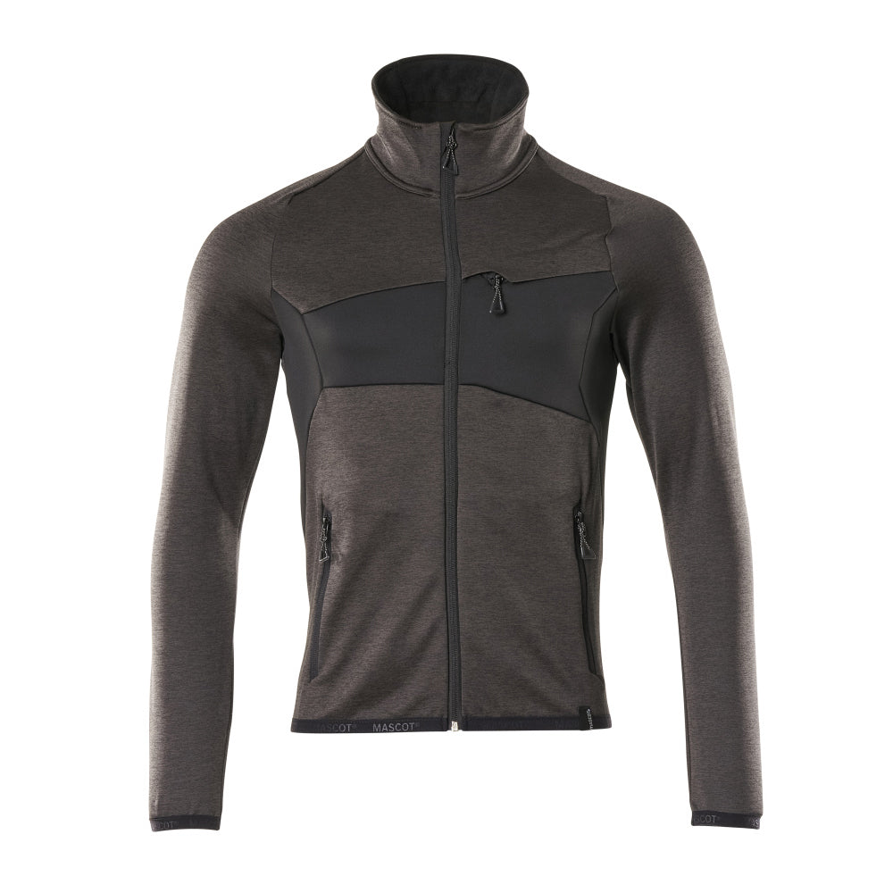 Mascot Accelerate 18103 Fleece Jumper With Zipper Dark Anthracite Black