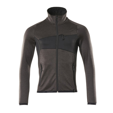 Mascot Accelerate 18103 Fleece Jumper With Zipper Dark Anthracite Black