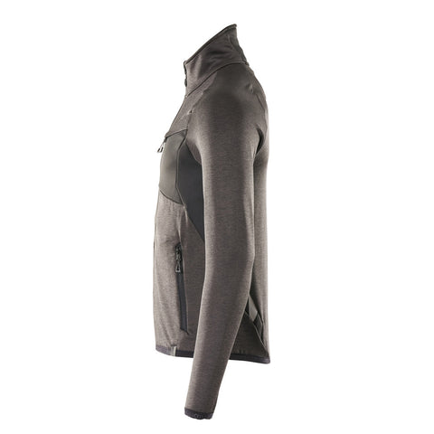 Mascot Accelerate 18103 Fleece Jumper With Zipper Dark Anthracite Black