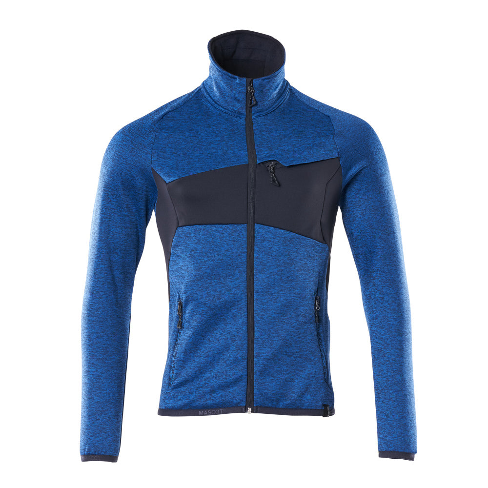 Mascot Accelerate 18103 Fleece Jumper With Zipper Azure Blue Dark Navy