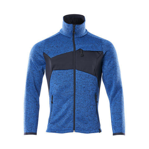 Mascot Accelerate 18105 Knitted Jumper With Zipper Azure Blue Dark Navy
