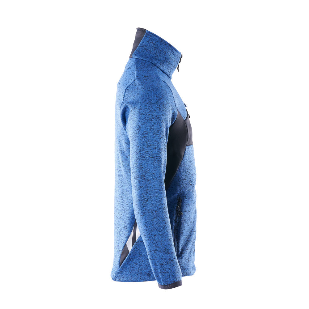 Mascot Accelerate 18105 Knitted Jumper With Zipper Azure Blue Dark Navy