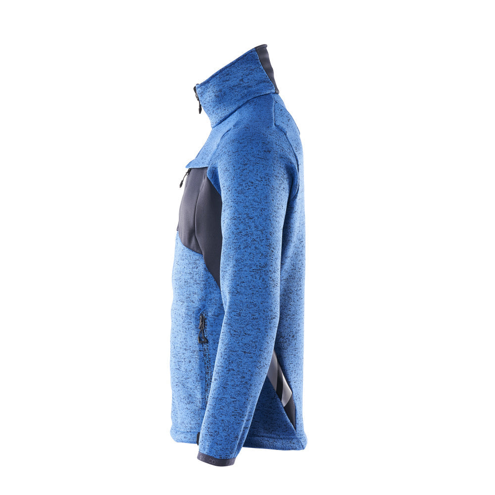 Mascot Accelerate 18105 Knitted Jumper With Zipper Azure Blue Dark Navy