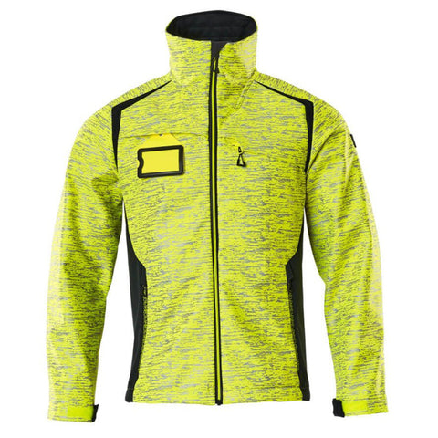 Mascot Accelerate 19202 Softshell Jacket Hi-Vis Yellow Dark Navy