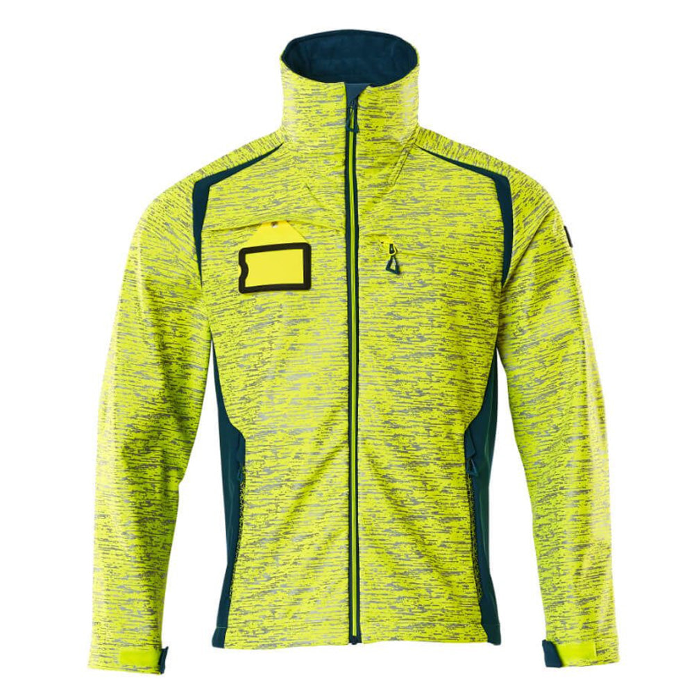 Mascot Accelerate 19202 Softshell Jacket Hi-Vis Yellow Dark Petroleum