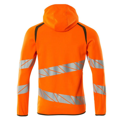 Mascot Accelerate 19284 Hoodie With Zipper Hi-Vis Orange Moss Green