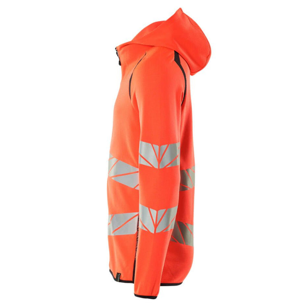 Mascot Accelerate 19284 Hoodie With Zipper Hi-Vis Red Dark Navy