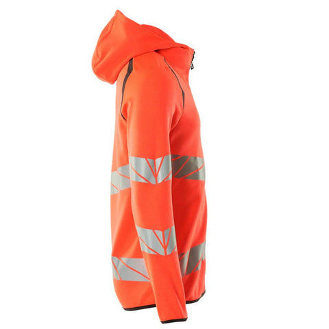 Mascot Accelerate 19284 Hoodie With Zipper Hi-Vis Red Dark Anthracite