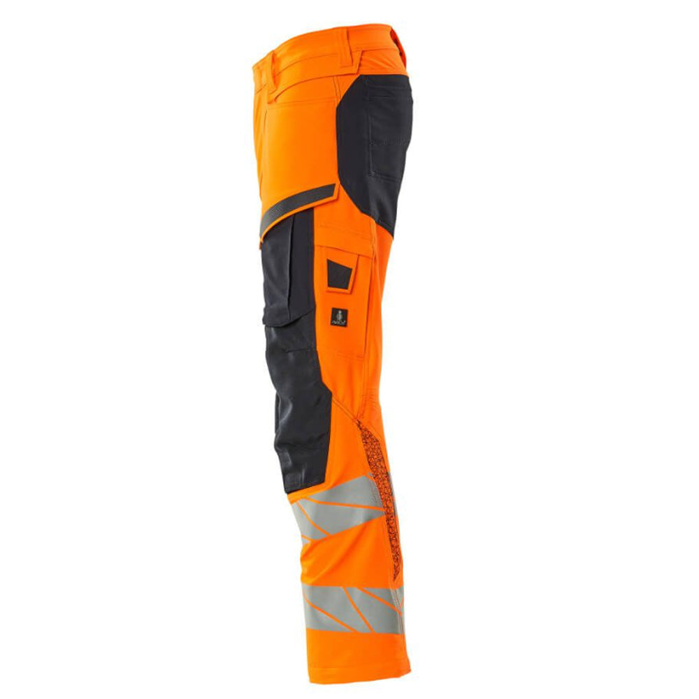 Mascot Accelerate 19479 Trousers with Kneepad Pockets Hi-Vis Orange Dark Navy