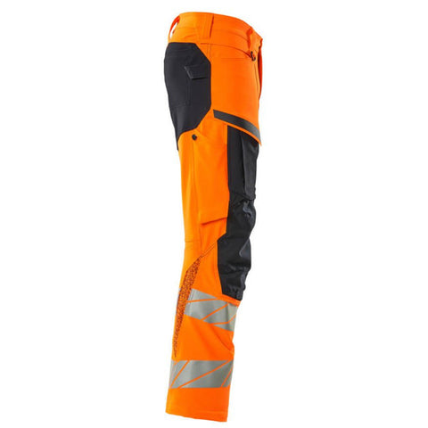 Mascot Accelerate 19479 Trousers with Kneepad Pockets Hi-Vis Orange Dark Navy