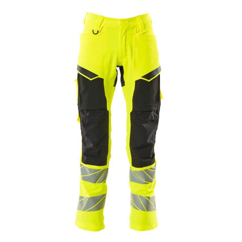 Mascot Accelerate 19479 Trousers with Kneepad Pockets Hi-Vis Yellow Black
