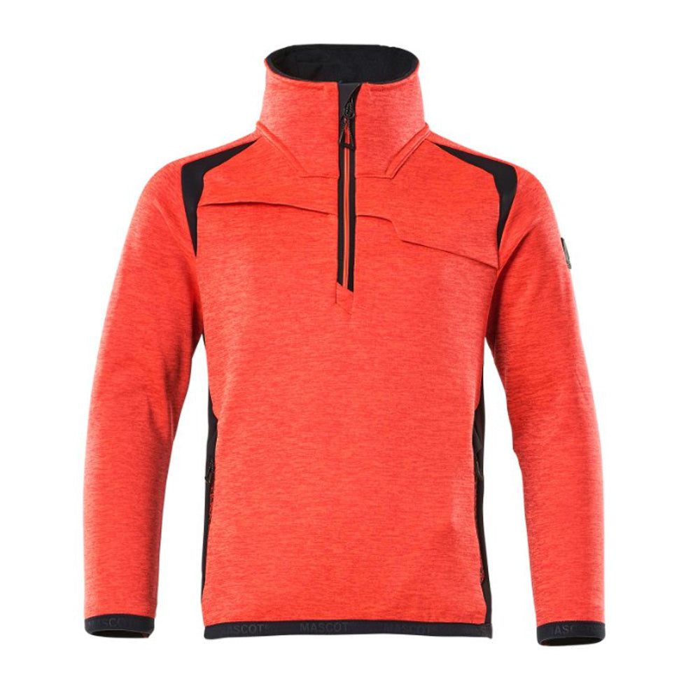Mascot Accelerate 19903 Fleece Jumper For Children Hi-Vis Red Dark Navy