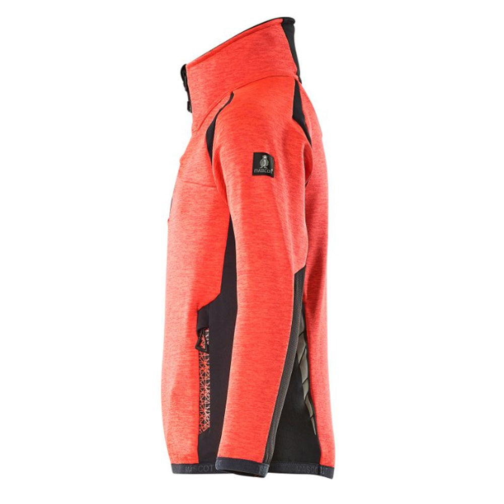 Mascot Accelerate 19903 Fleece Jumper For Children Hi-Vis Red Dark Navy