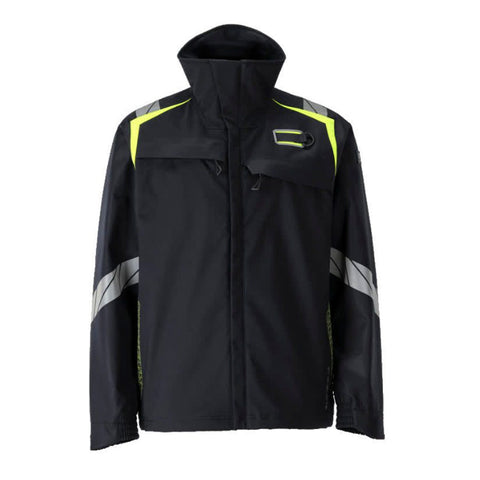 Mascot Accelerate 21202 Flame Retardant Softshell Jacket Dark Navy / Hi-Vis Yellow