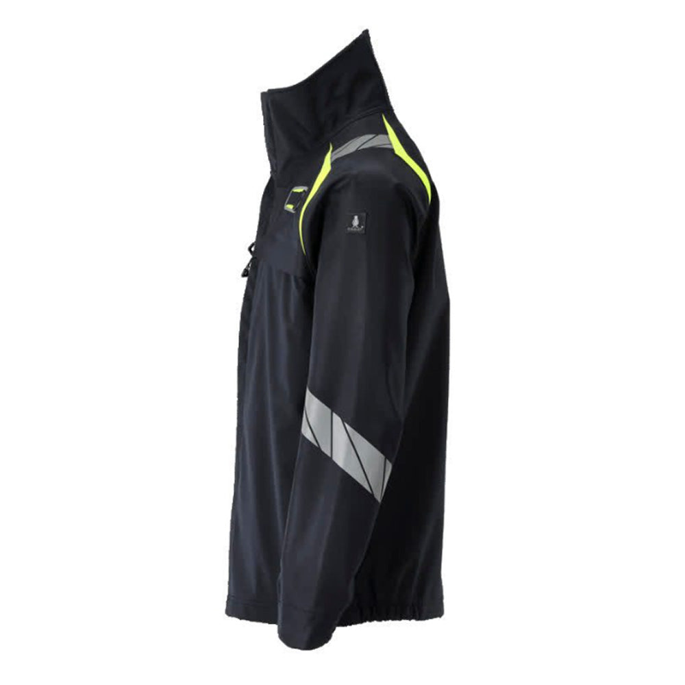 Mascot Accelerate 21202 Flame Retardant Softshell Jacket Dark Navy / Hi-Vis Yellow