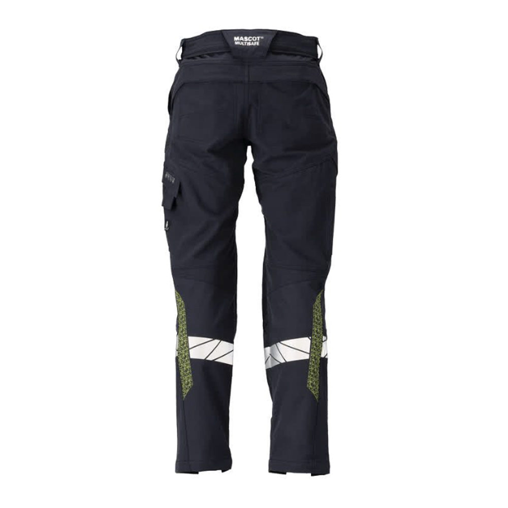 Mascot Accelerate 21279 Flame Retardant Trousers Dark Navy / Hi-Vis Yellow