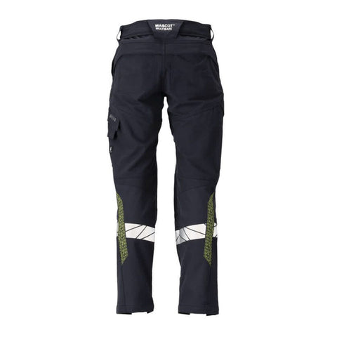 Mascot Accelerate 21279 Flame Retardant Trousers Dark Navy / Hi-Vis Yellow