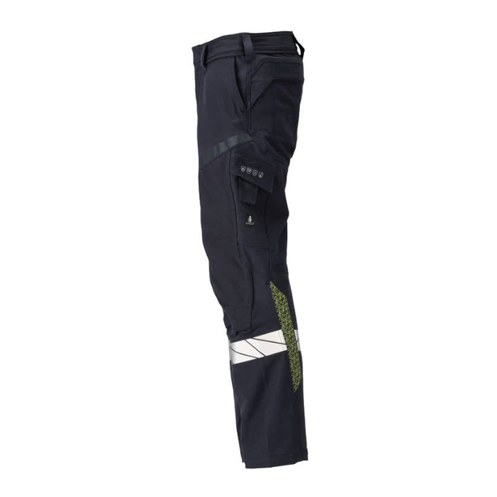 Mascot Accelerate 21279 Flame Retardant Trousers Dark Navy / Hi-Vis Yellow