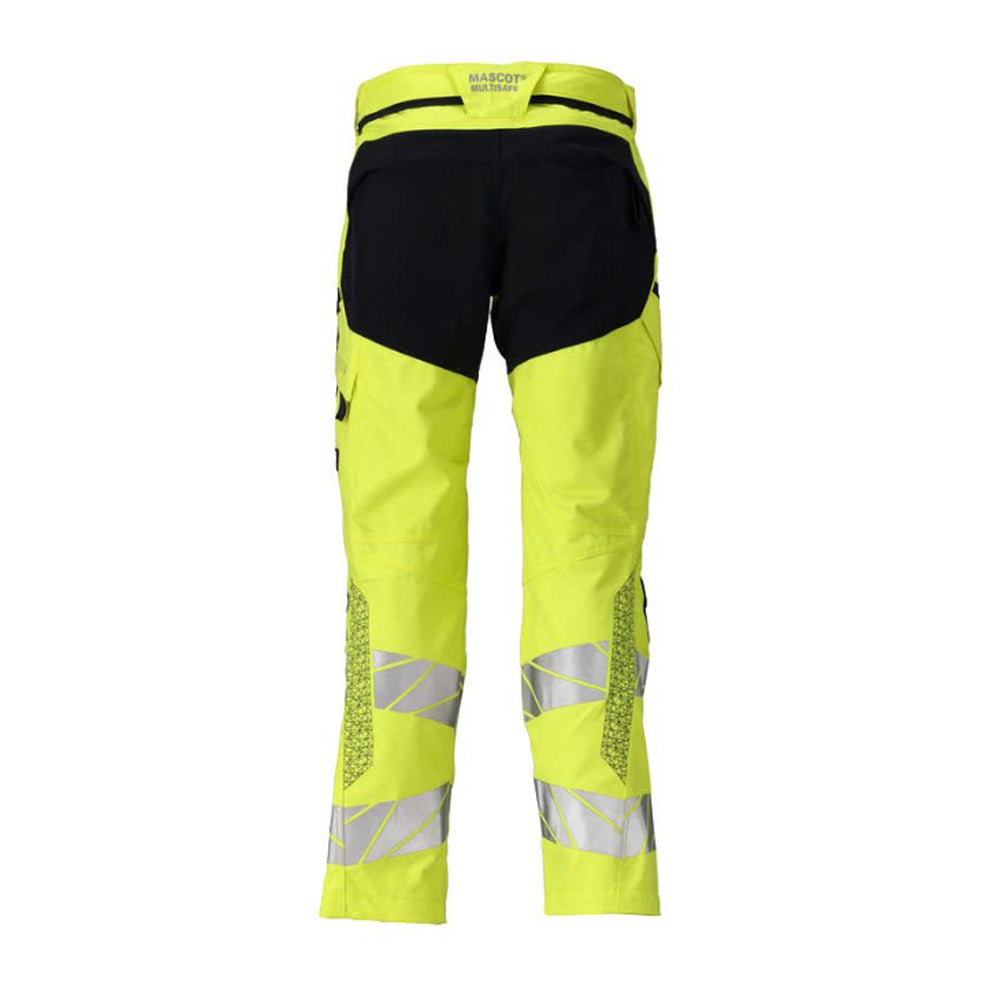 Mascot Accelerate 21379 Flame Retardant Trousers Hi-Vis Yellow / Dark Navy