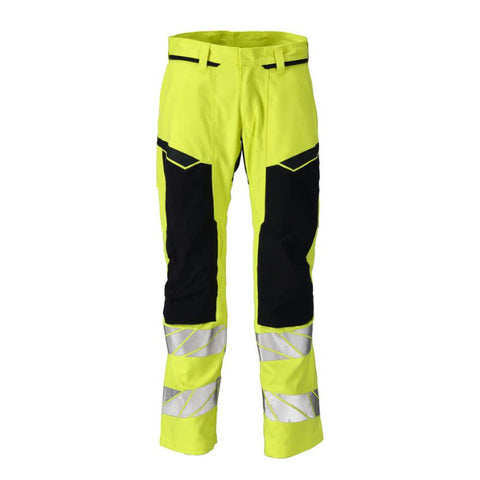 Mascot Accelerate 21379 Flame Retardant Trousers Hi-Vis Yellow / Dark Navy