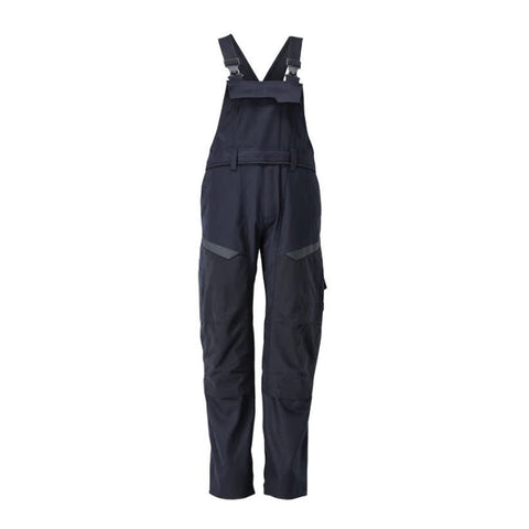 Mascot Accelerate 21569 Flame Retardant Bib & Brace Dark Navy / Hi-Vis Yellow