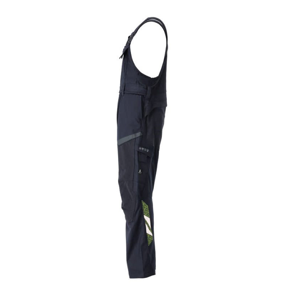 Mascot Accelerate 21569 Flame Retardant Bib & Brace Dark Navy / Hi-Vis Yellow