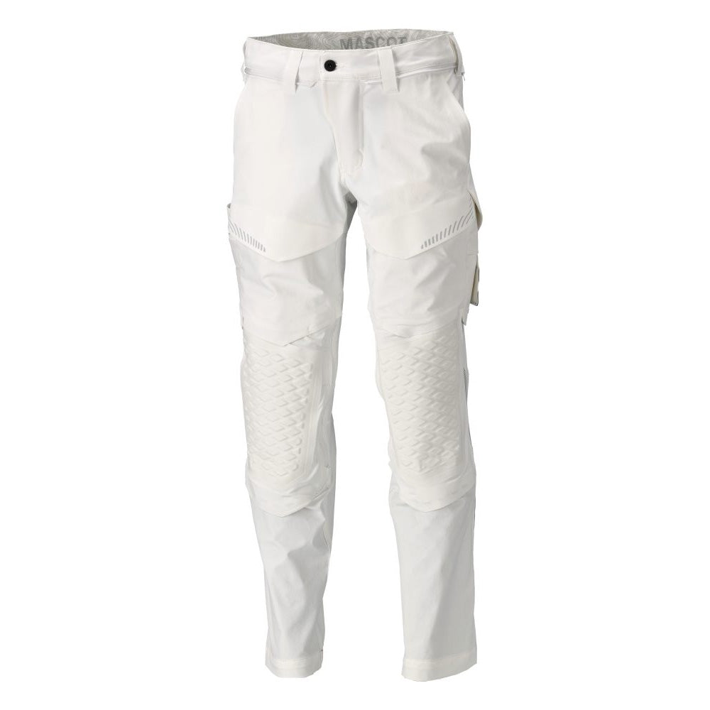 Mascot Customized 22079 Pants With Kneepad Pockets White