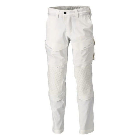 Mascot Customized 22079 Pants With Kneepad Pockets White