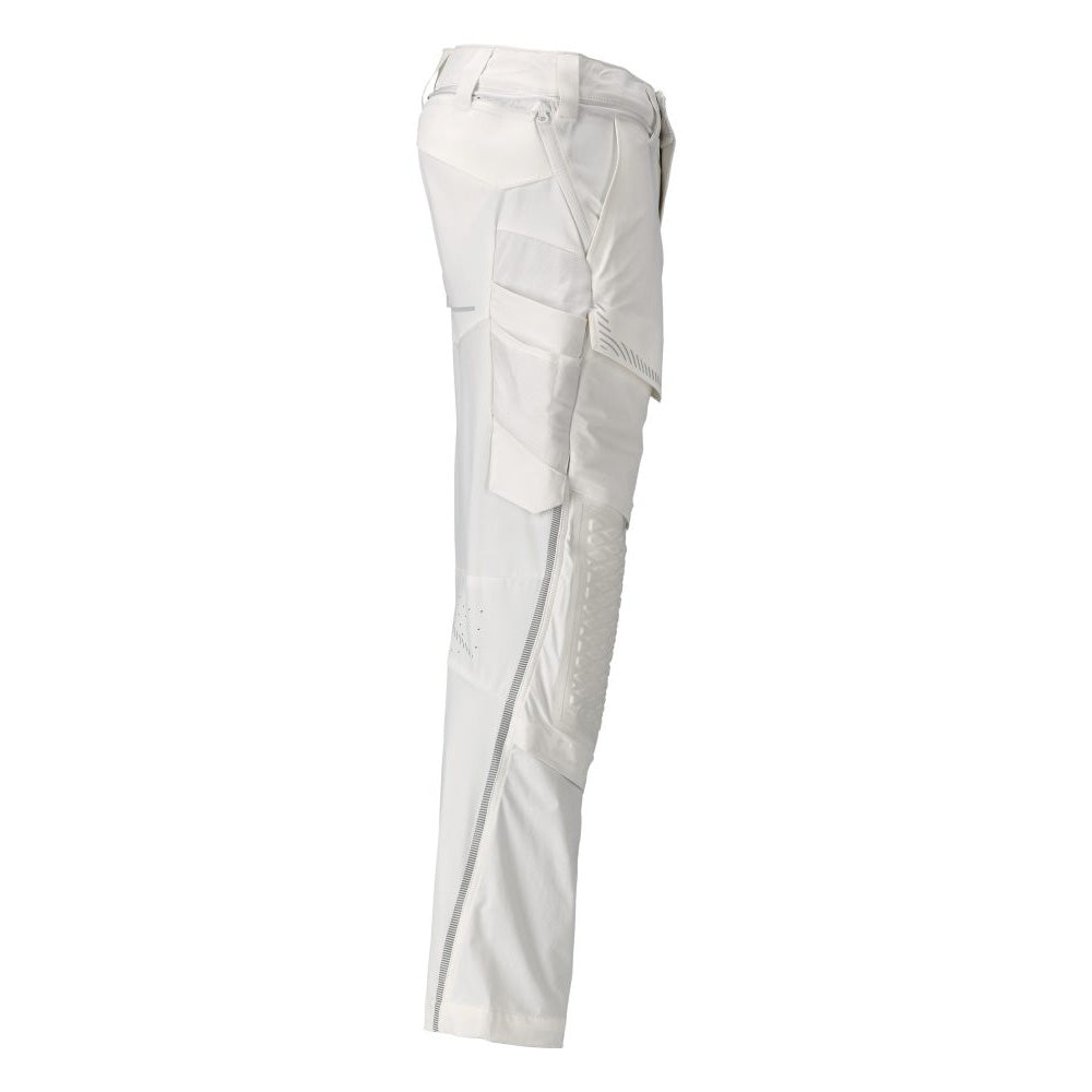 Mascot Customized 22079 Pants With Kneepad Pockets White