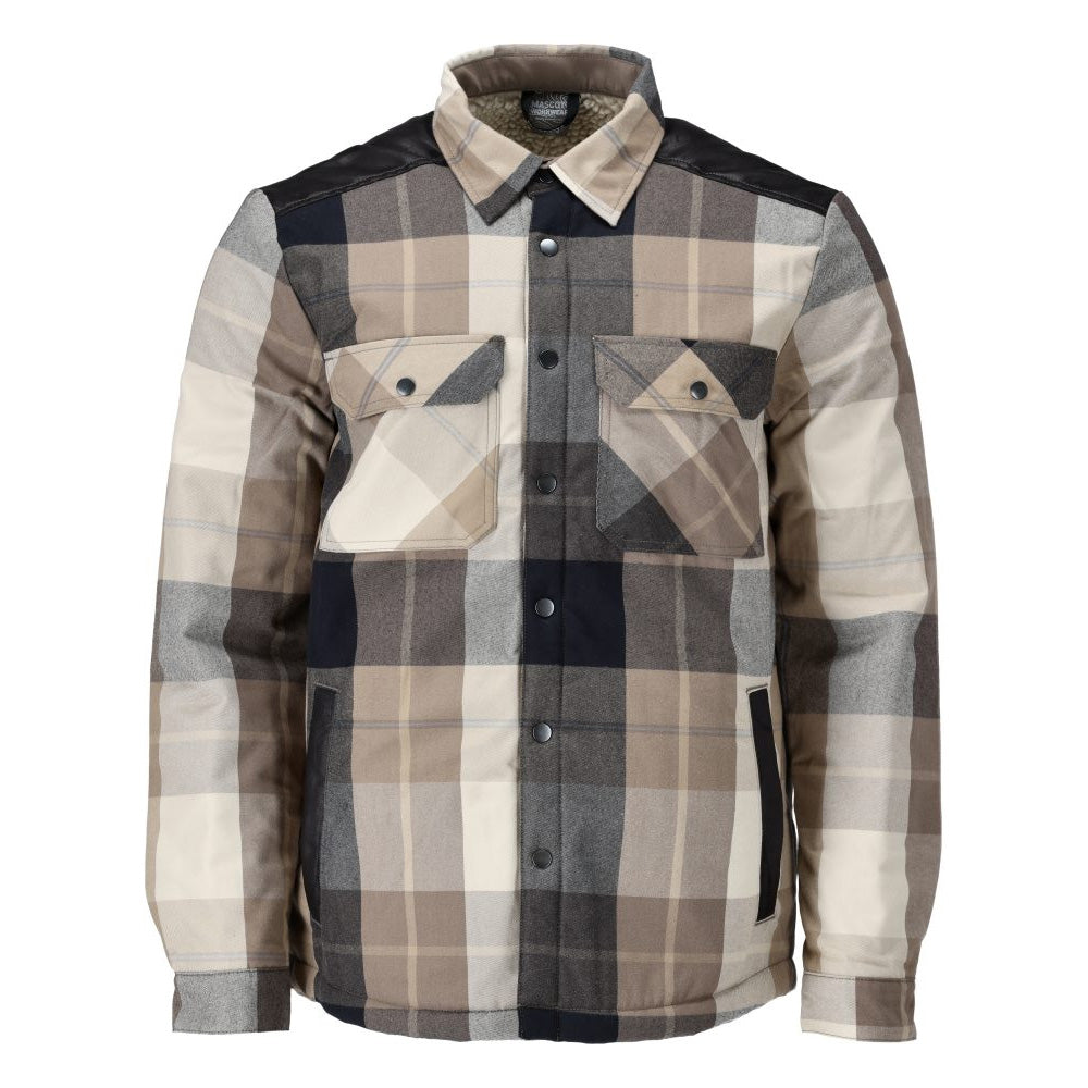 Mascot Customized 23104 Flannel Shirt Dark Sand Checked