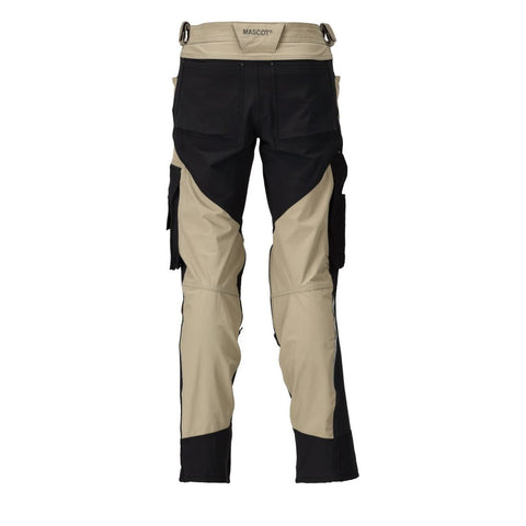 Mascot Customized 23179 Stretch Trousers Light Khaki / Black