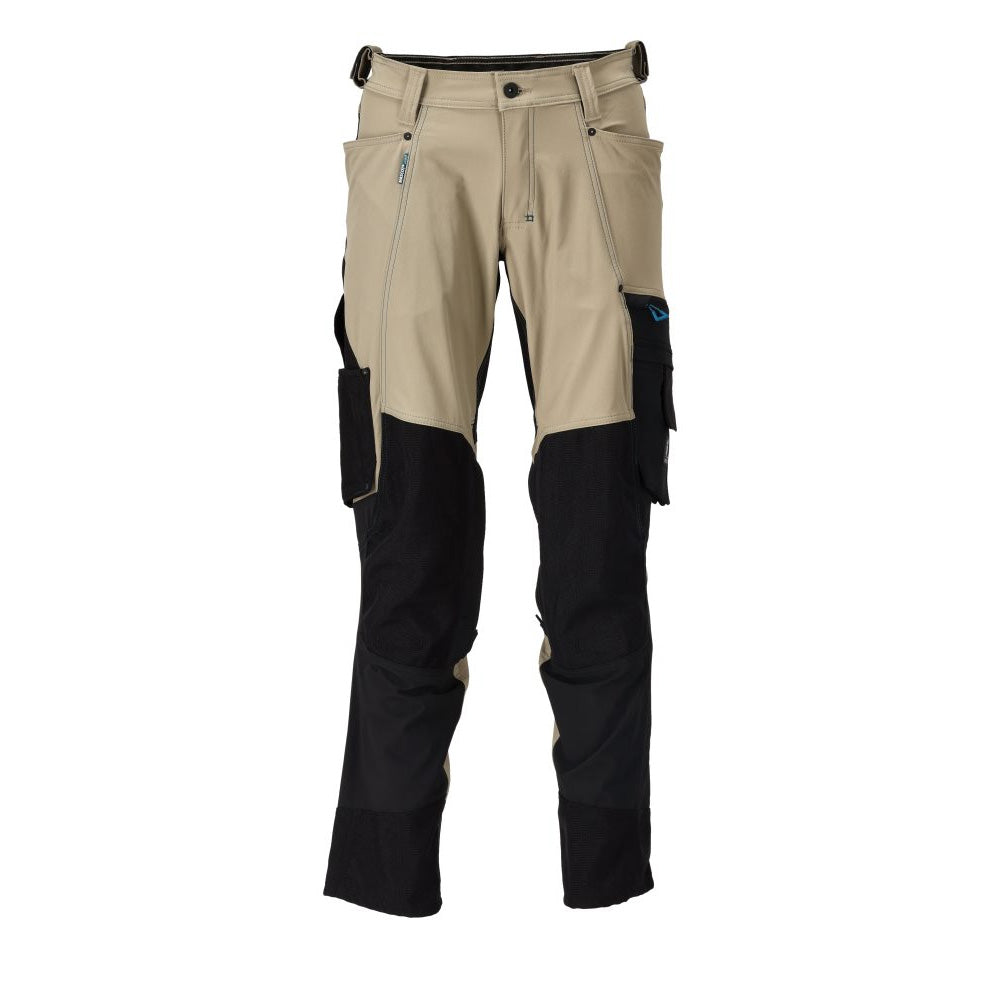 Mascot Customized 23179 Stretch Trousers Light Khaki / Black