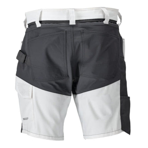Mascot Customized 25149 Stretch Shorts White / Stone Grey