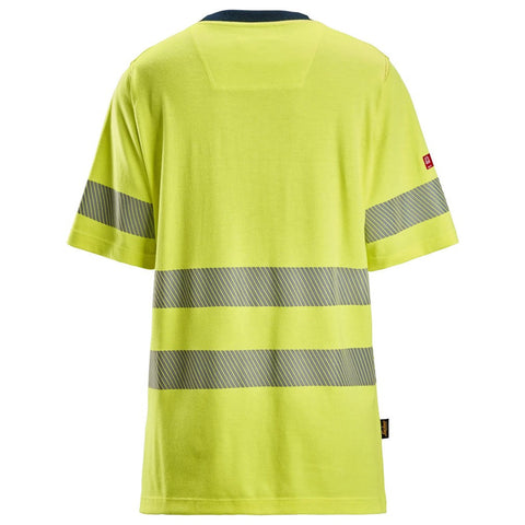 Snickers 2567 ProtecWork Class 2 Hi-Vis Yellow Women's T-Shirt